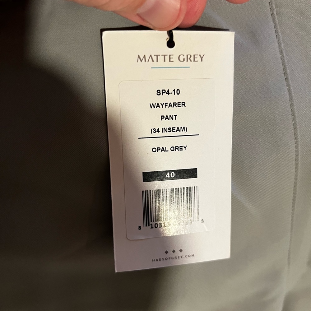 Matte Grey Haus of Grey Wayfarer Golf Pants 40/34